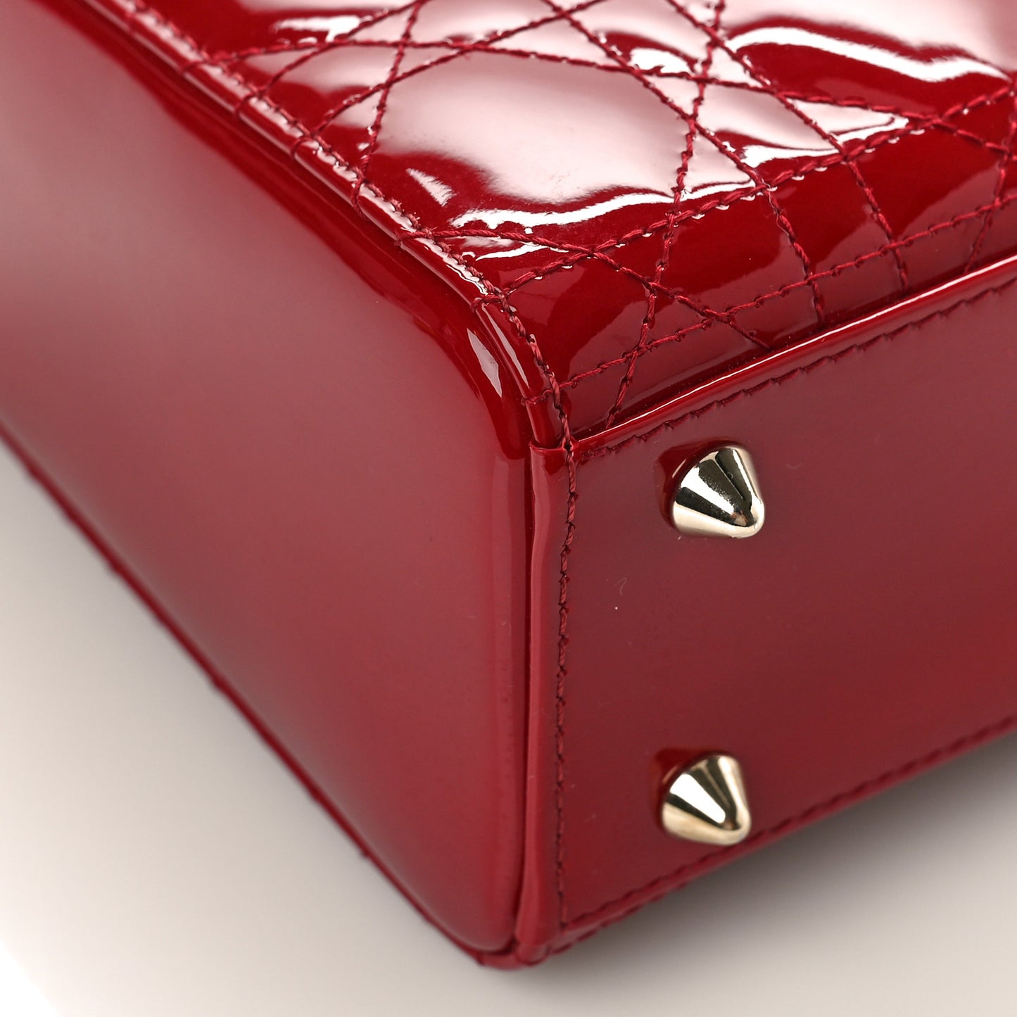 Patent Cannage Small My ABCDior Lady Dior Red