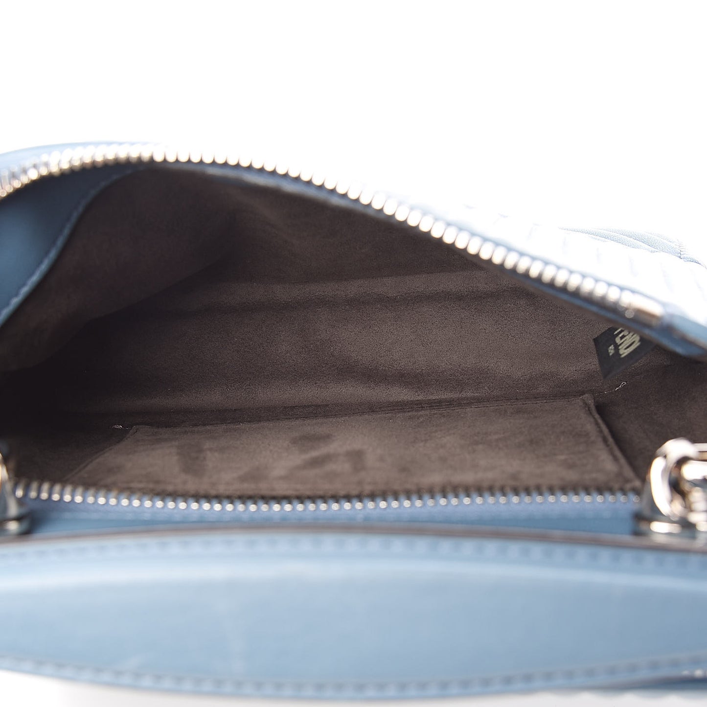 Shiny Nappa Trapuntata Small DotCom Click Top Handle Chain Satchel Blue