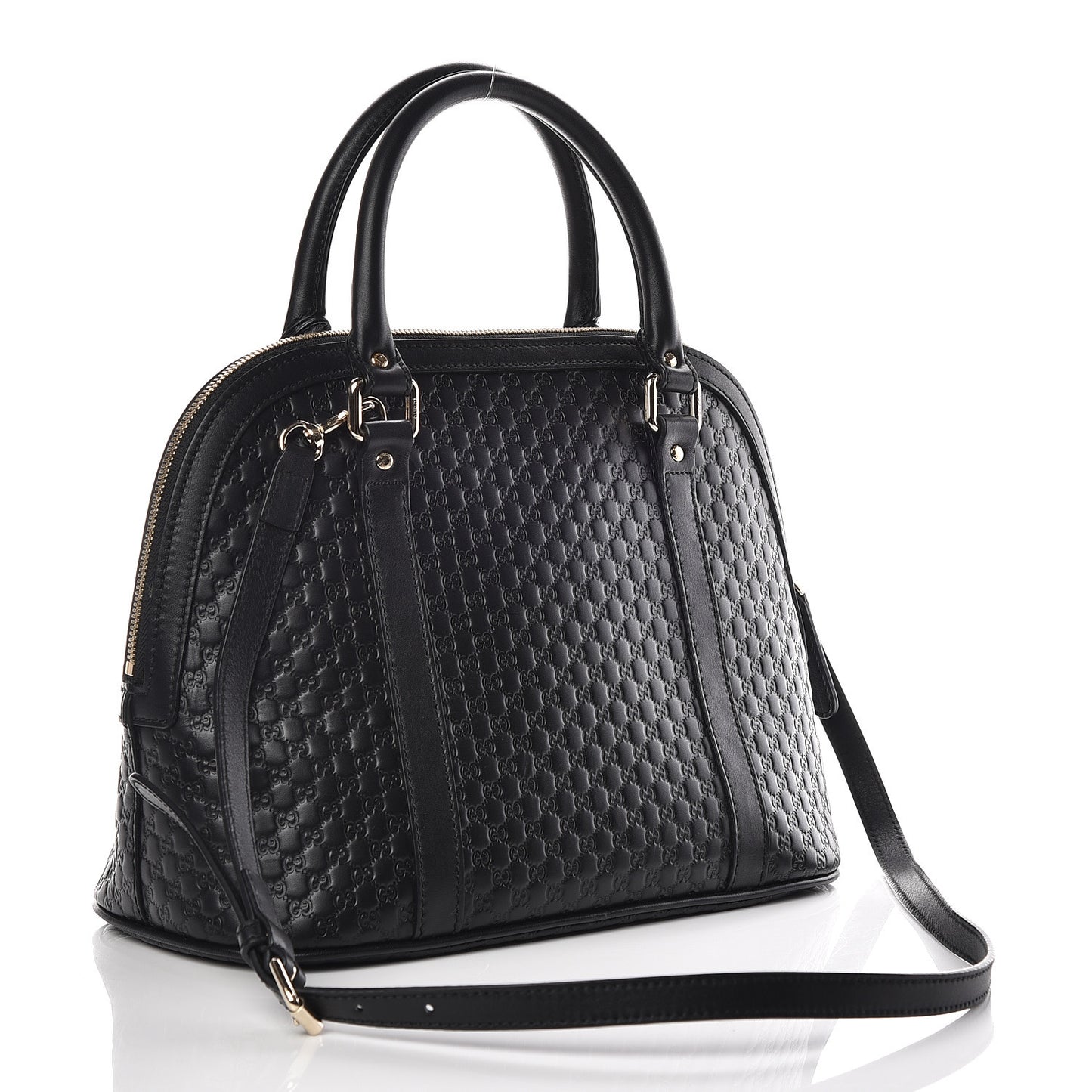 Microguccissima Medium Dome Bag Black