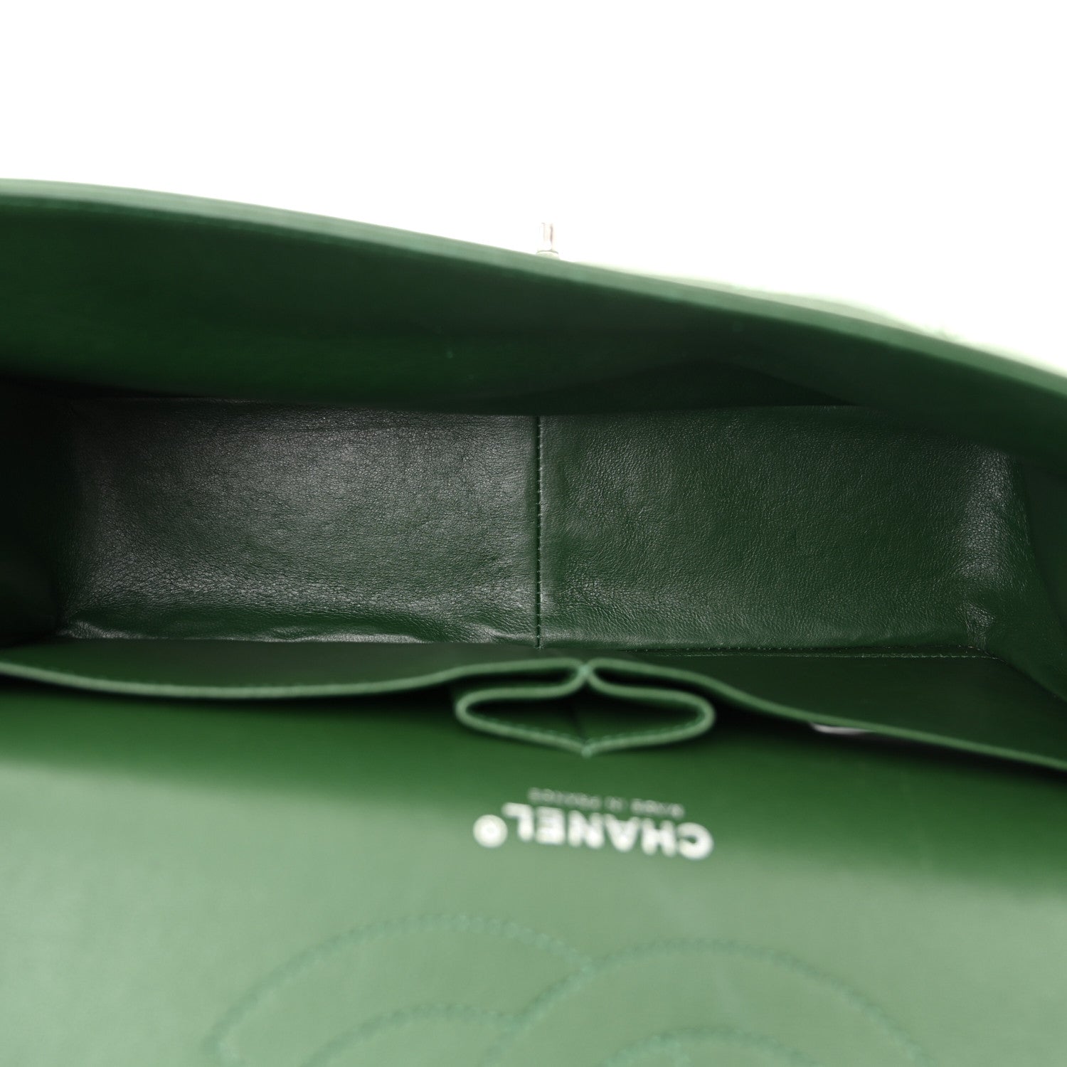 Chanel Lambskin Quilted Jumbo Double Flap Green 4 of 9