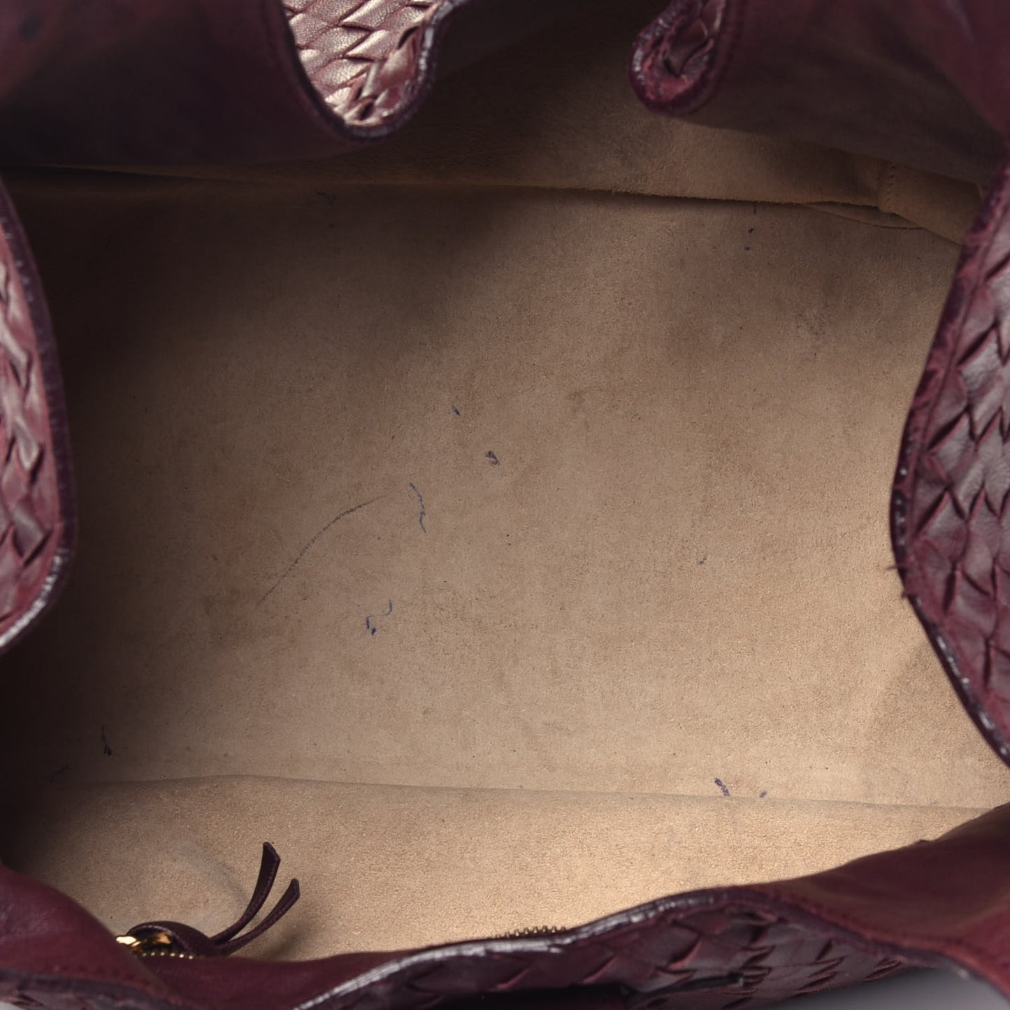 Nappa Intrecciato Shoulder Bag Dark Red