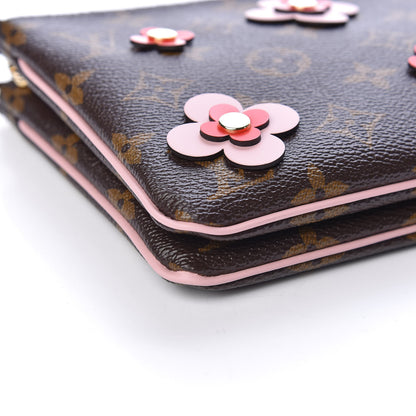 Louis Vuitton Monogram Blooming Flowers Double Zip Pochette 9 of 10