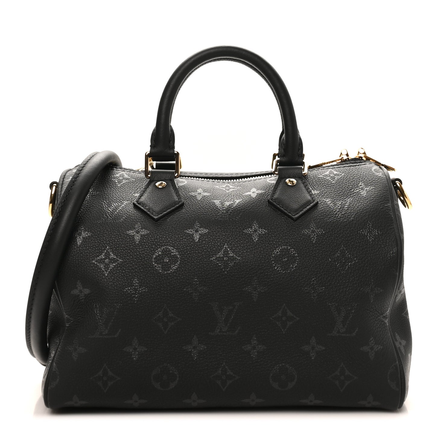 Calfskin Monogram LV Bliss Speedy Bandouliere 25 Black