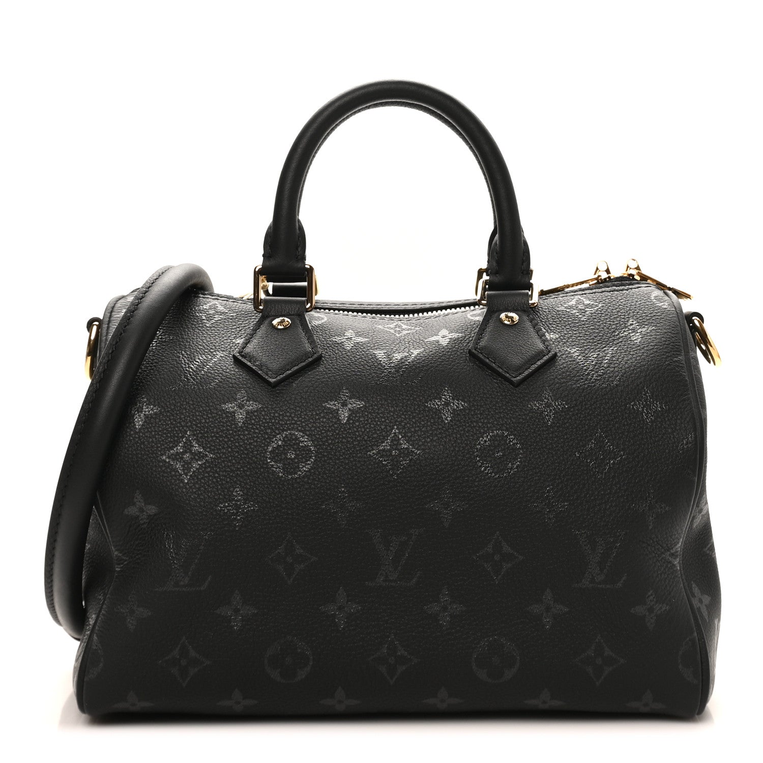 Louis Vuitton Calfskin Monogram LV Bliss Speedy Bandouliere 25 Black 1 of 9