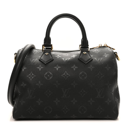Louis Vuitton Calfskin Monogram LV Bliss Speedy Bandouliere 25 Black 1 of 9