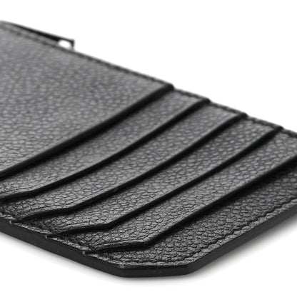 Saint Laurent Grained Calfskin 5 Fragments Zip Pouch Card Holder Black 8 of 10