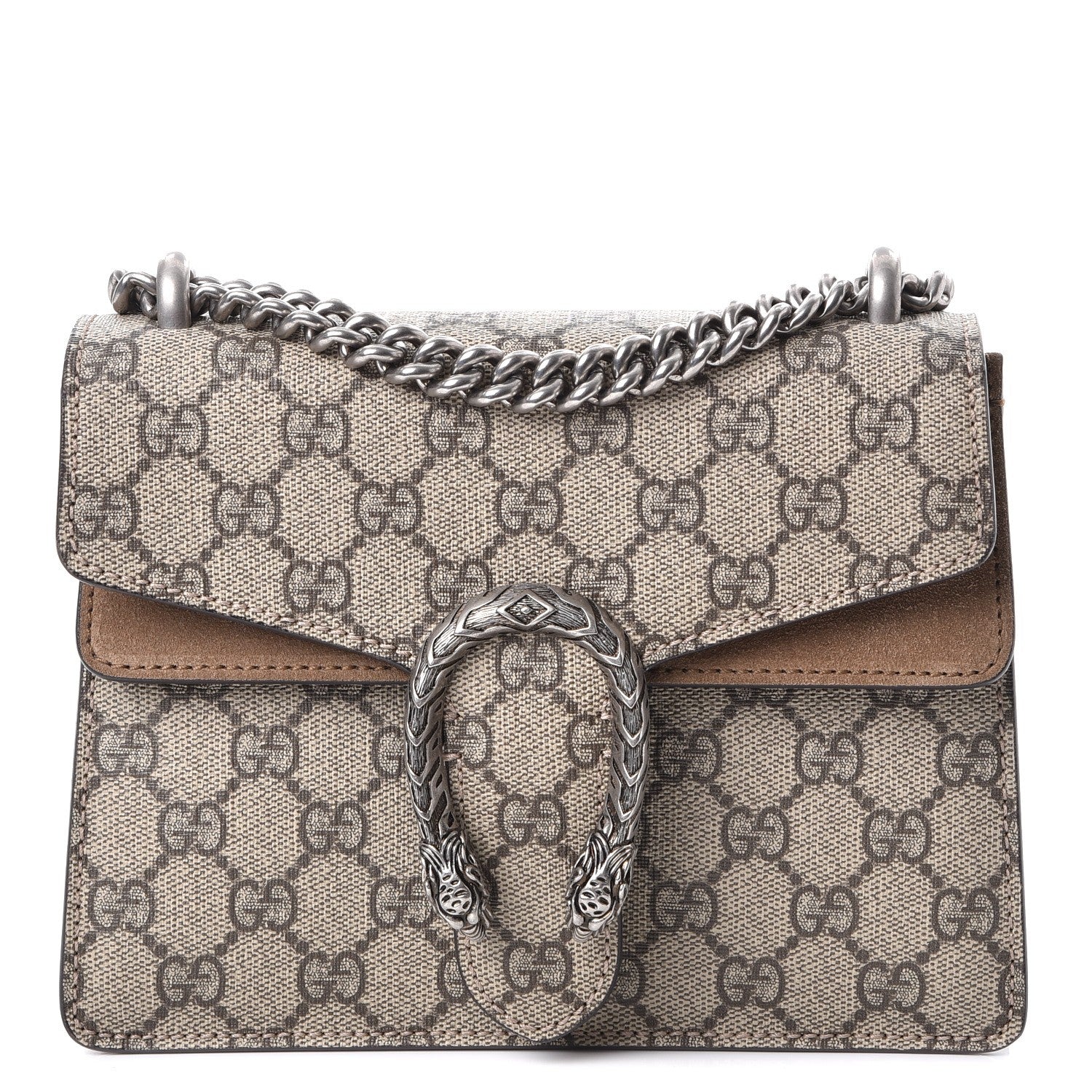 Gucci GG Supreme Monogram Mini Dionysus Shoulder Bag Taupe 1 of 11