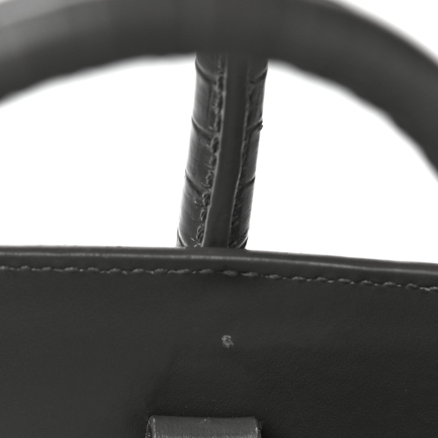 Saint Laurent Calfskin Crocodile Embossed Baby Sac De Jour Fog 10 of 11