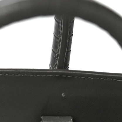 Saint Laurent Calfskin Crocodile Embossed Baby Sac De Jour Fog 10 of 11