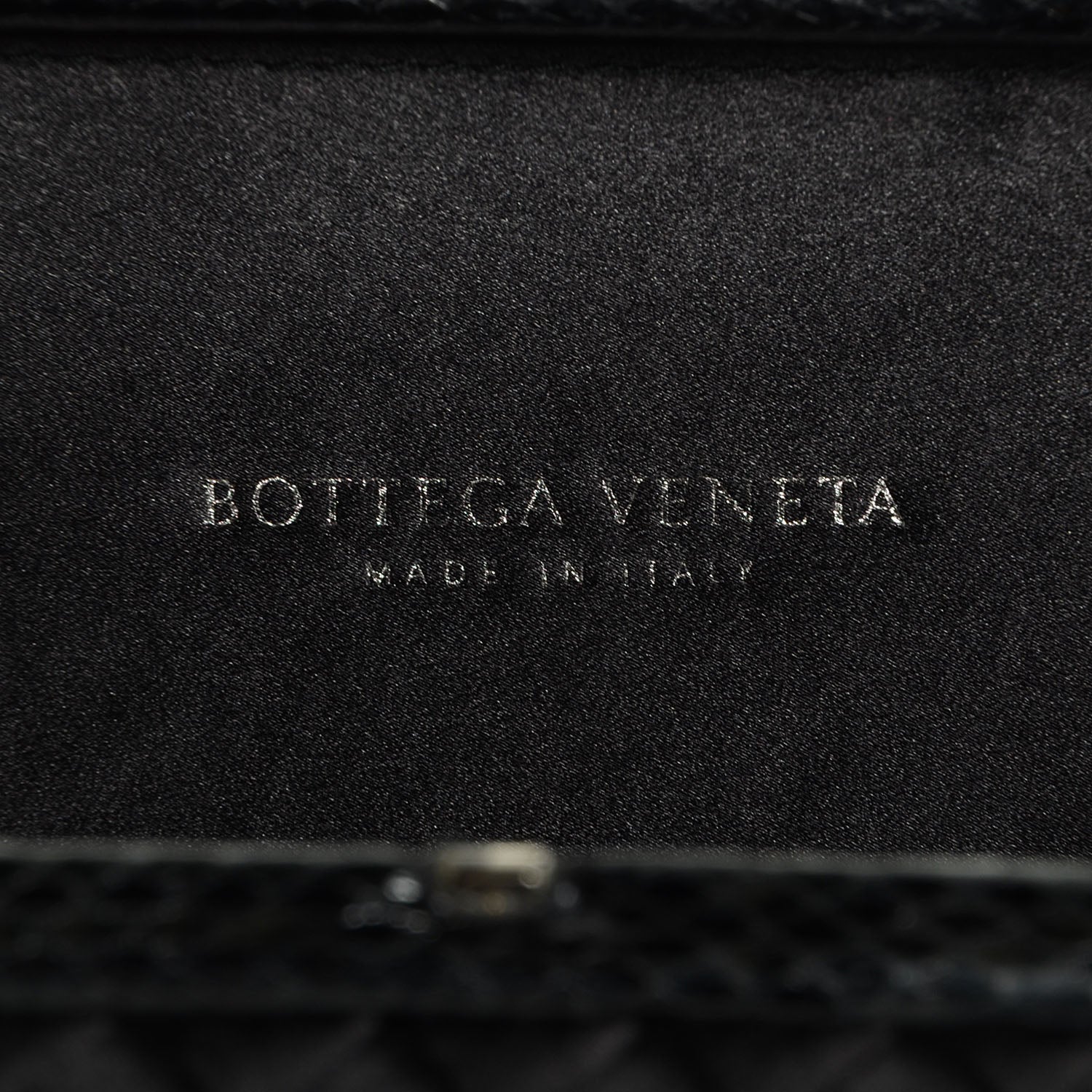 Bottega Veneta Satin Intreccio Impero Ayers Knot Clutch Black 6 of 7