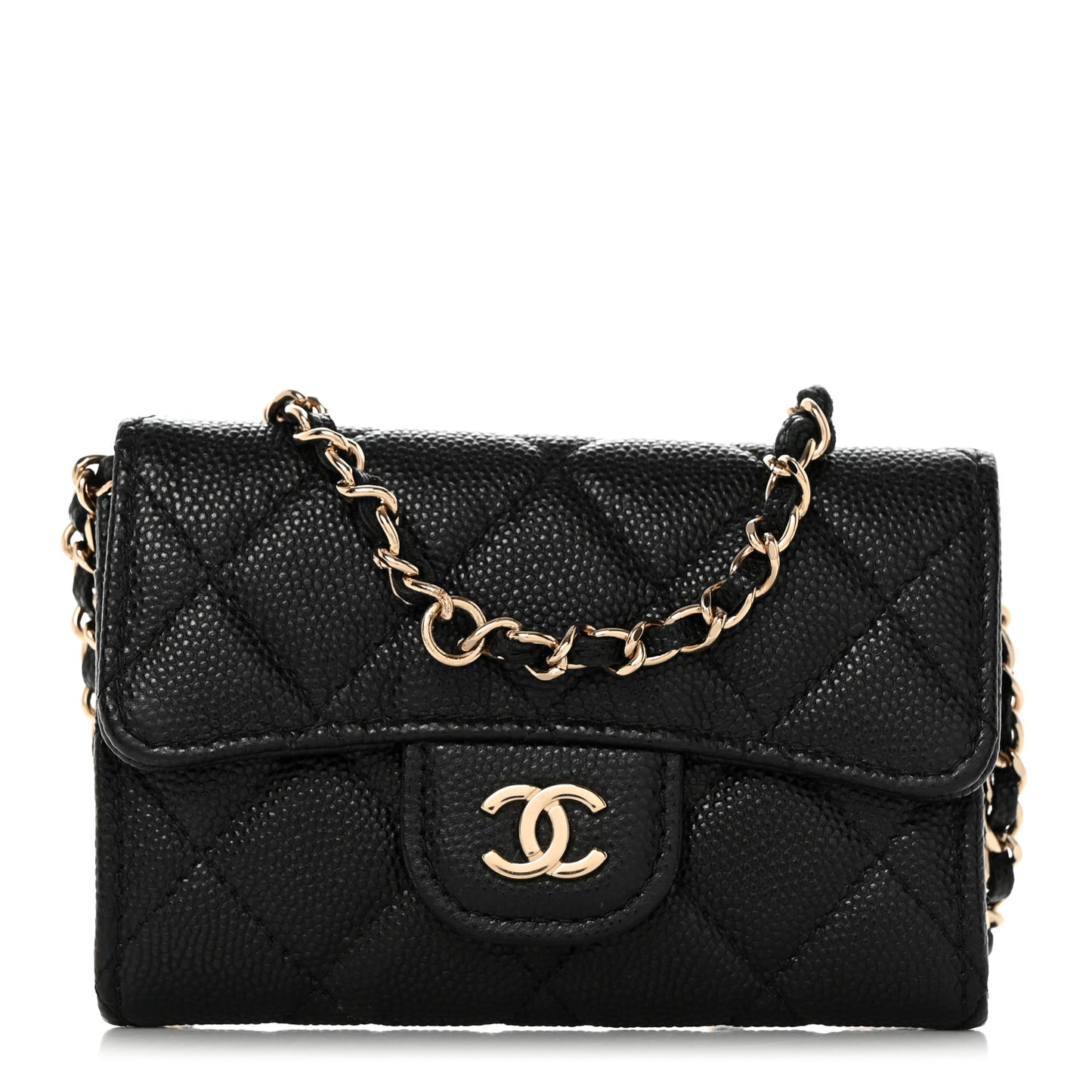 Caviar Quilted Belt Bag Black