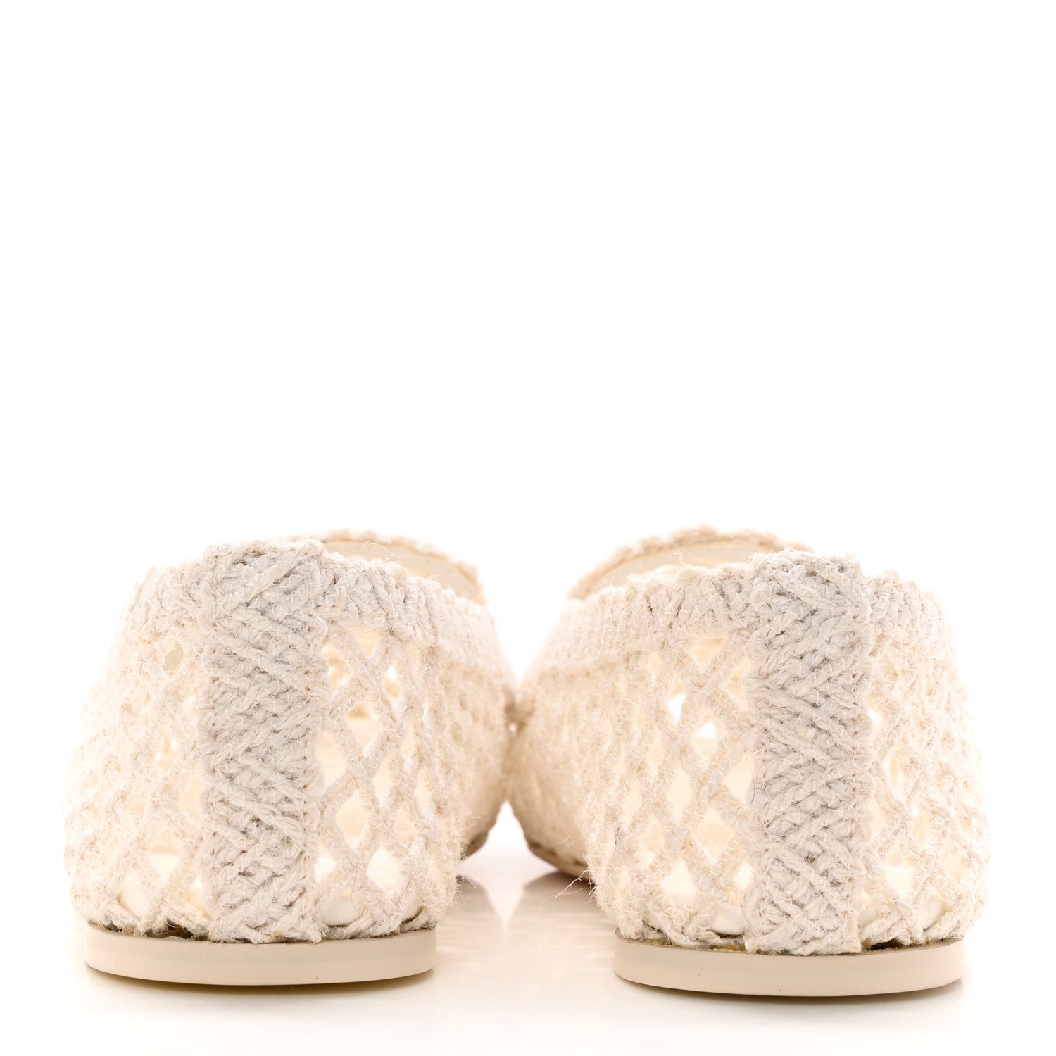 Chanel Raffia Braided CC Mocassin Loafers 41 White 5 of 15