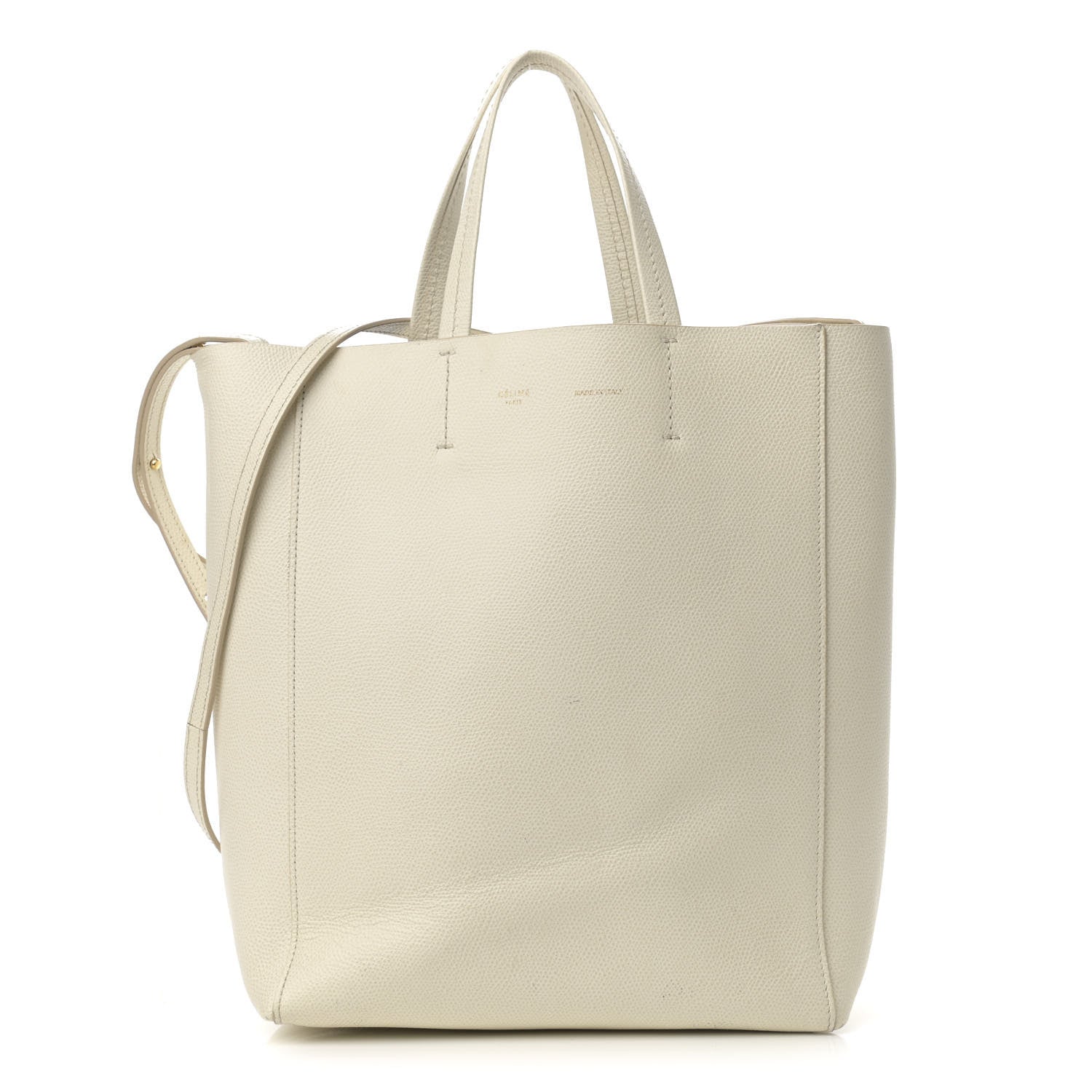 Celine Grained Calfskin Small Vertical Cabas Cream 1 of 19