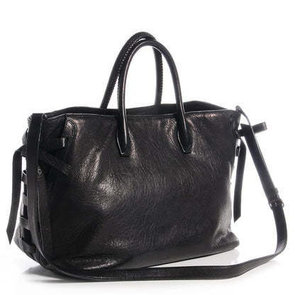Miu Miu Nappa Monk Leather Bow Double Handle Satchel Nero Black 3 of 10