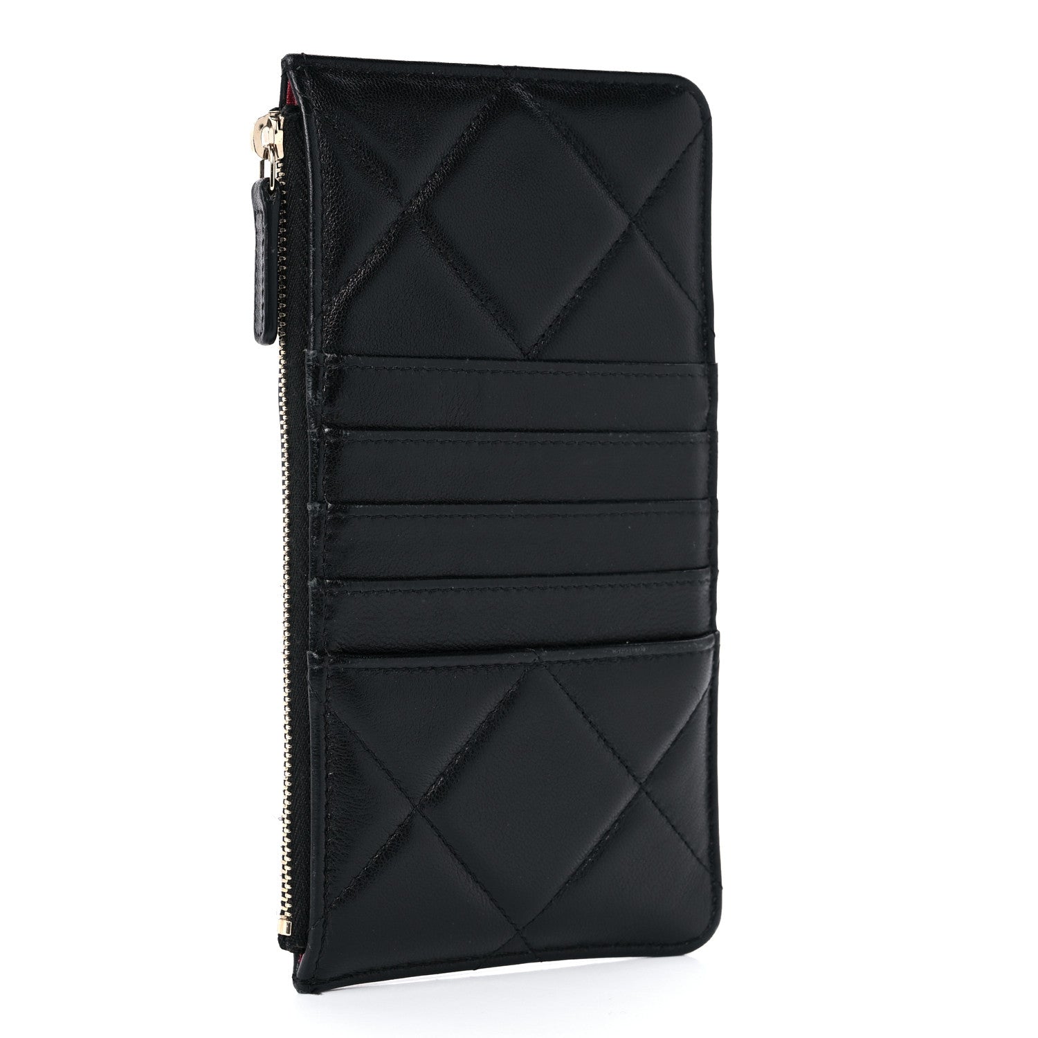Chanel Goatskin Quilted Chanel 19 Phone and Card Holder Black 3 of 13