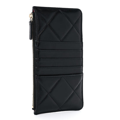 Chanel Goatskin Quilted Chanel 19 Phone and Card Holder Black 3 of 13