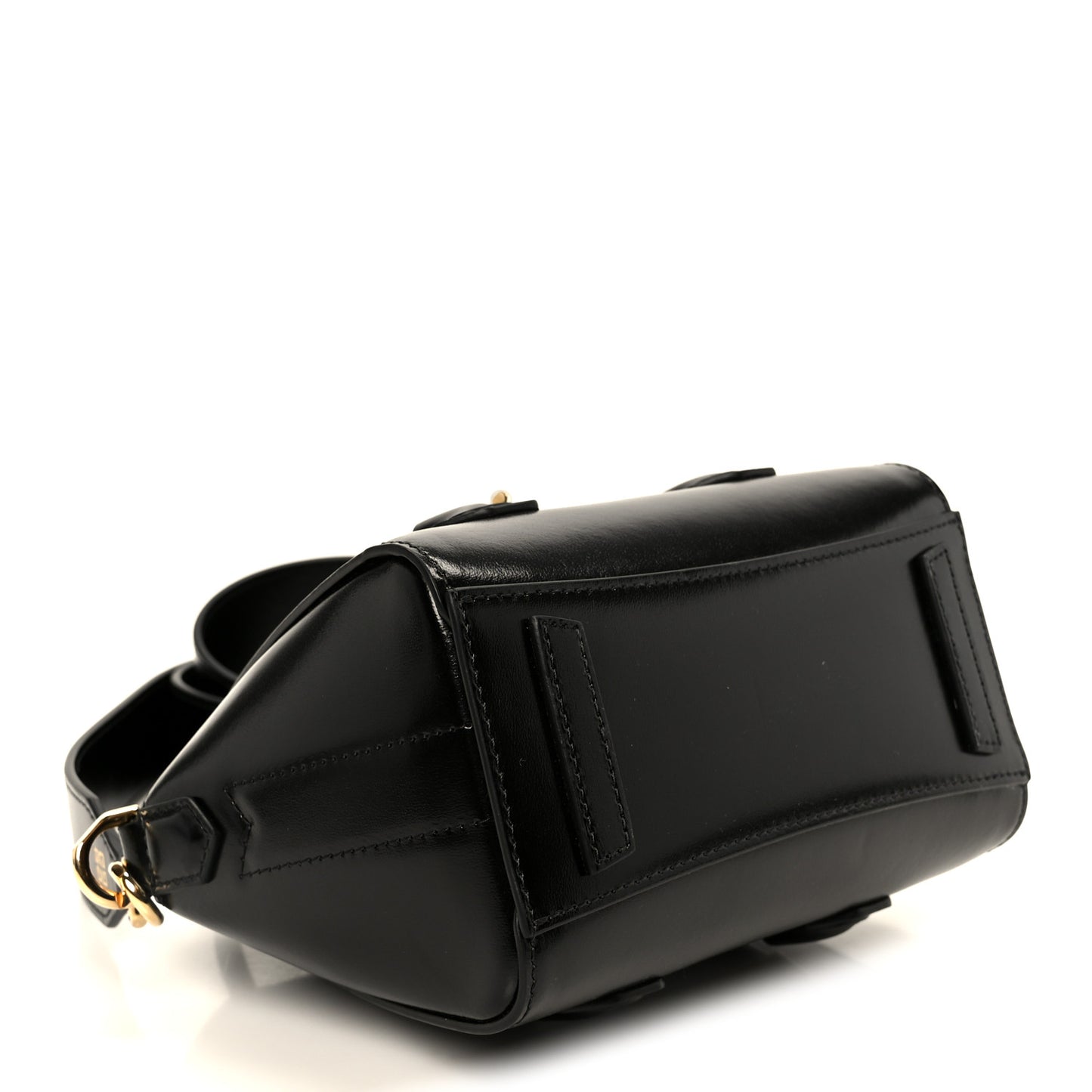 Box Calfskin Mini Lock Antigona Shoulder Bag Black
