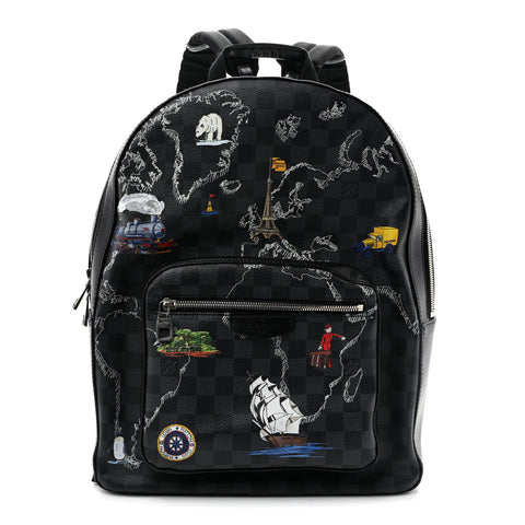 Damier Graphite World Map Josh Backpack