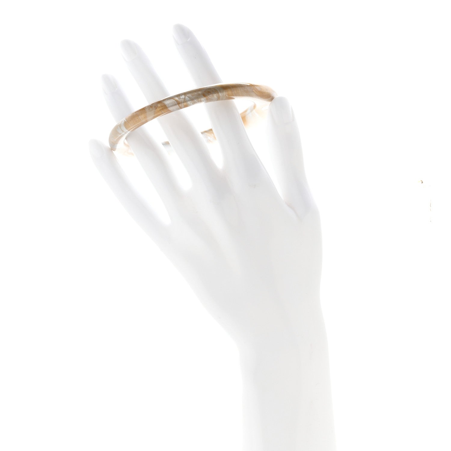 Hermes Lacquered Wood GM Stellair Bangle Bracelet T2 Black 2 of 5