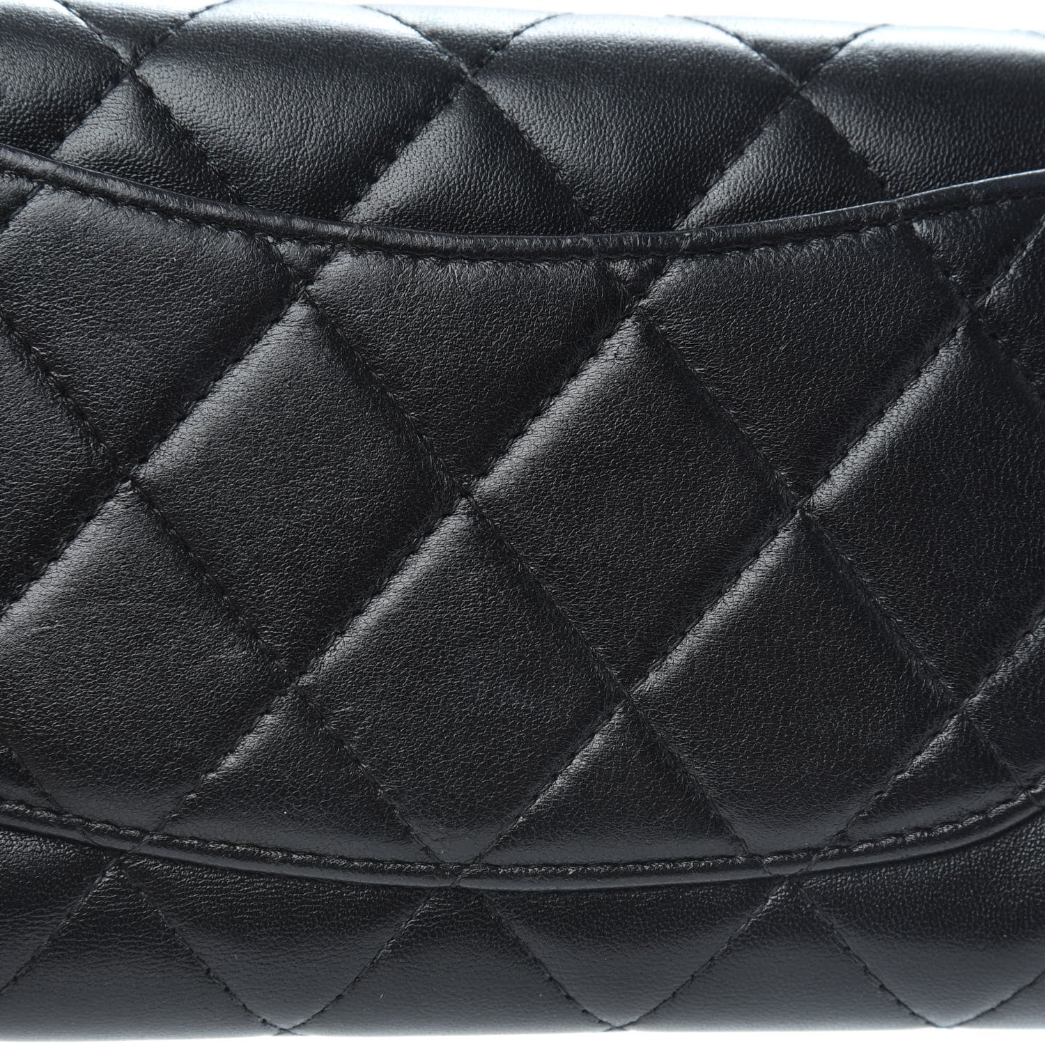 Chanel Lambskin Quilted Large Flap Wallet Black 10 of 13