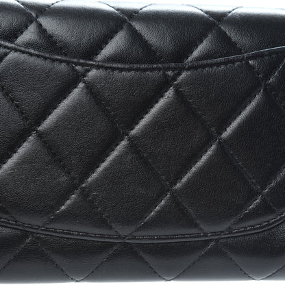 Chanel Lambskin Quilted Large Flap Wallet Black 10 of 13