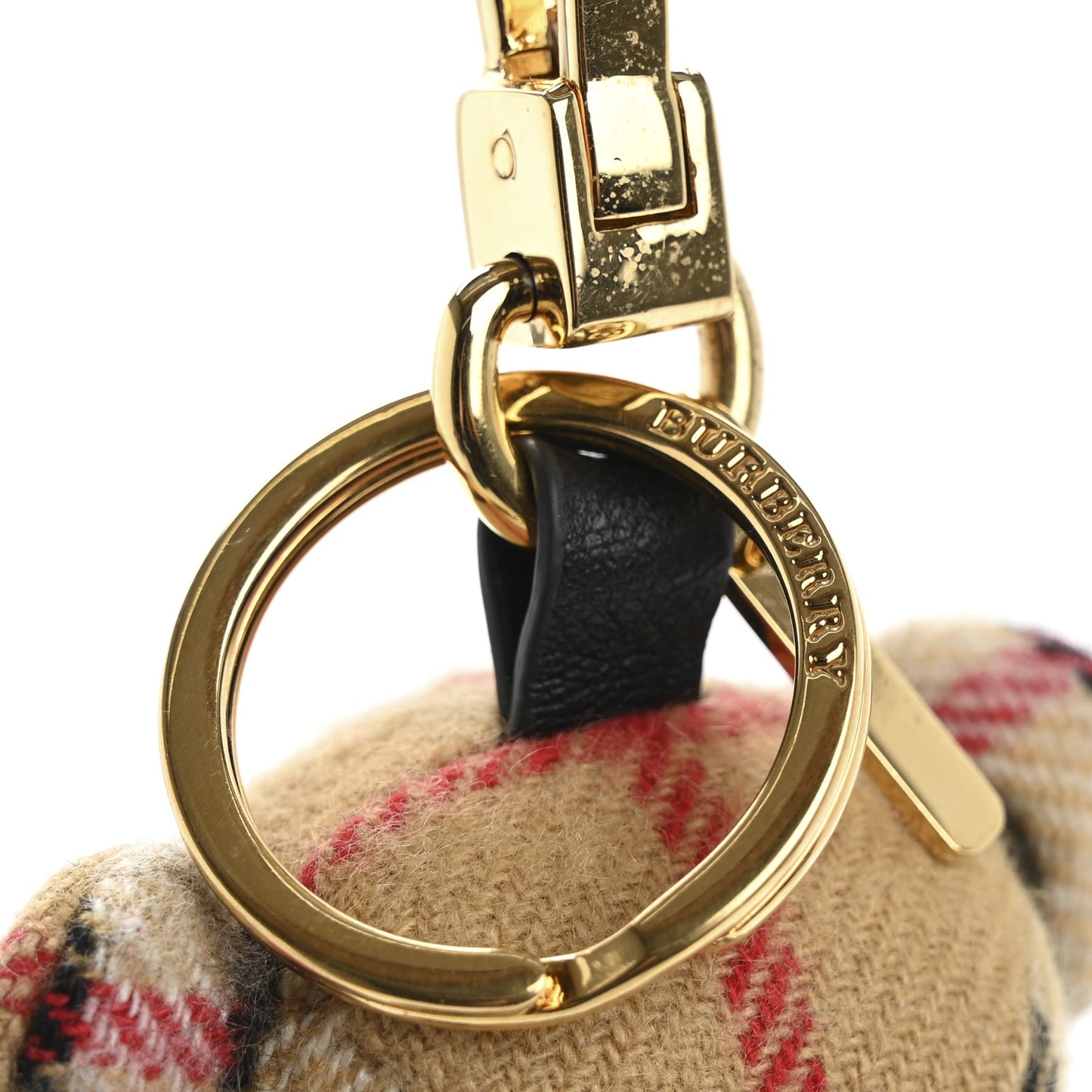 Cashmere Vintage Check Thomas Bear Bag Charm Antique Yellow