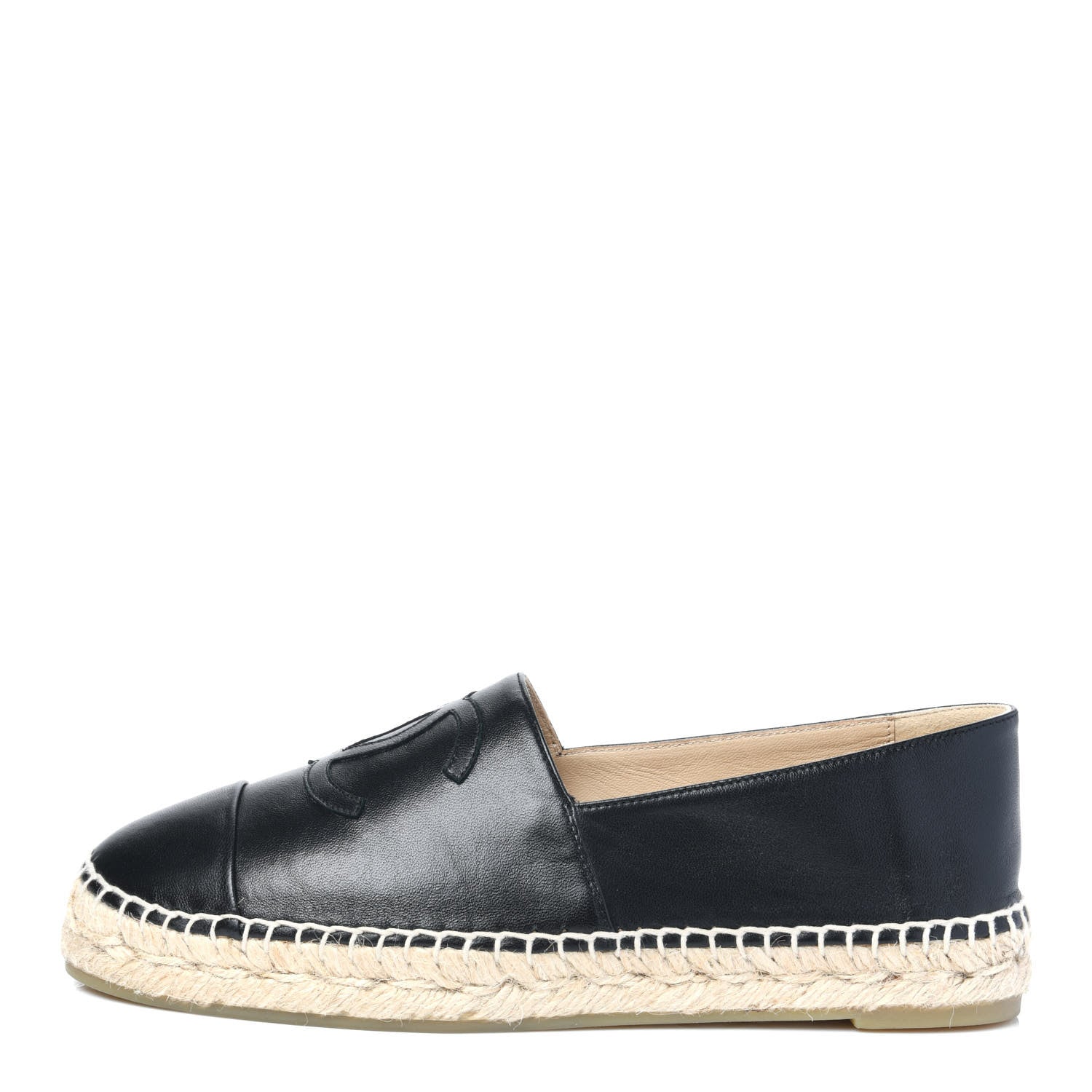 Chanel Lambskin CC Espadrilles 37 Black 1 of 11