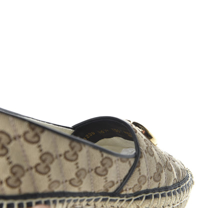 Gucci Monogram Matelasse Diagonal GG Marmont Espadrilles 36.5 Beige Ebony Black 9 of 10