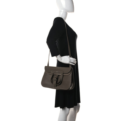 Hermes Taurillon Clemence Halzan 31 GM Etoupe 2 of 15