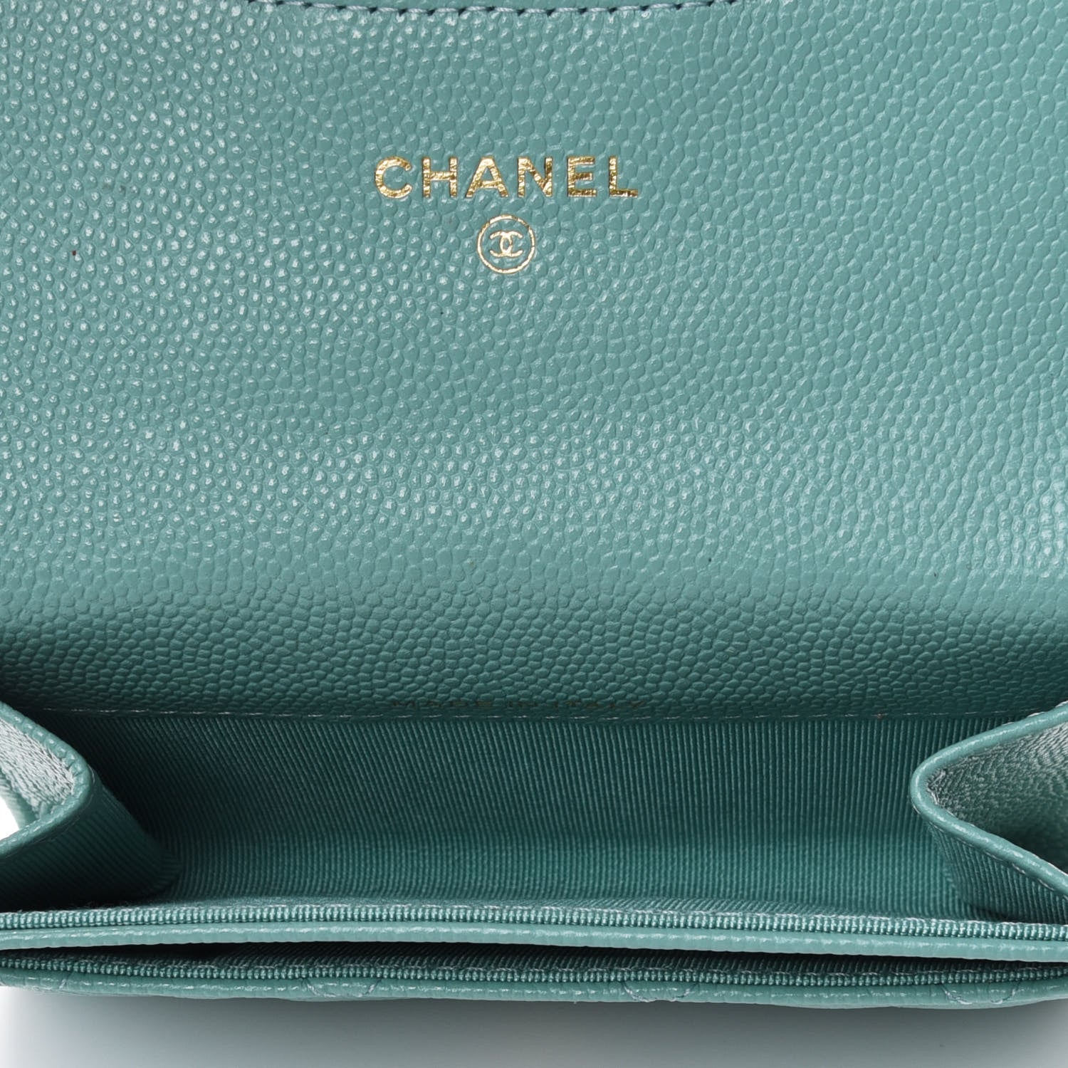 Chanel Caviar Quilted Flap Card Holder Wallet Light Blue 4 of 4