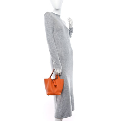 Hermes Taurillon Clemence Picotin 18 PM Orange 2 of 10