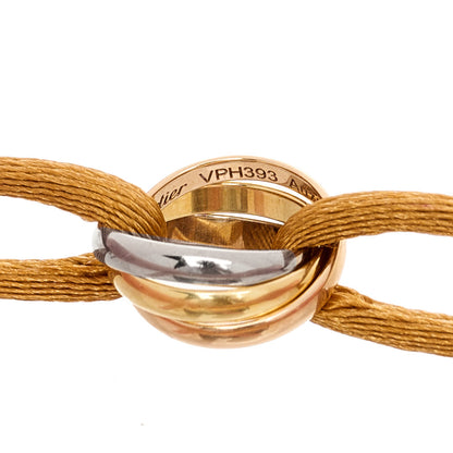 Cartier 18K Pink Yellow White Gold Trinity Adjustable Cord Bracelet Gold 5 of 9