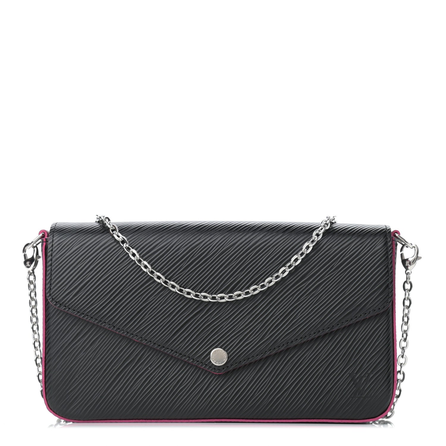 Louis Vuitton Epi Pochette Felicie Black Hot Pink 3 of 11