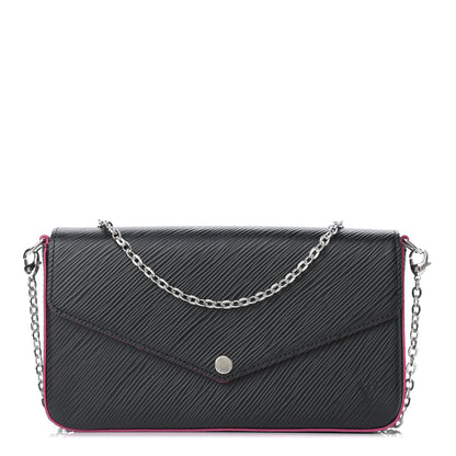Louis Vuitton Epi Pochette Felicie Black Hot Pink 3 of 11