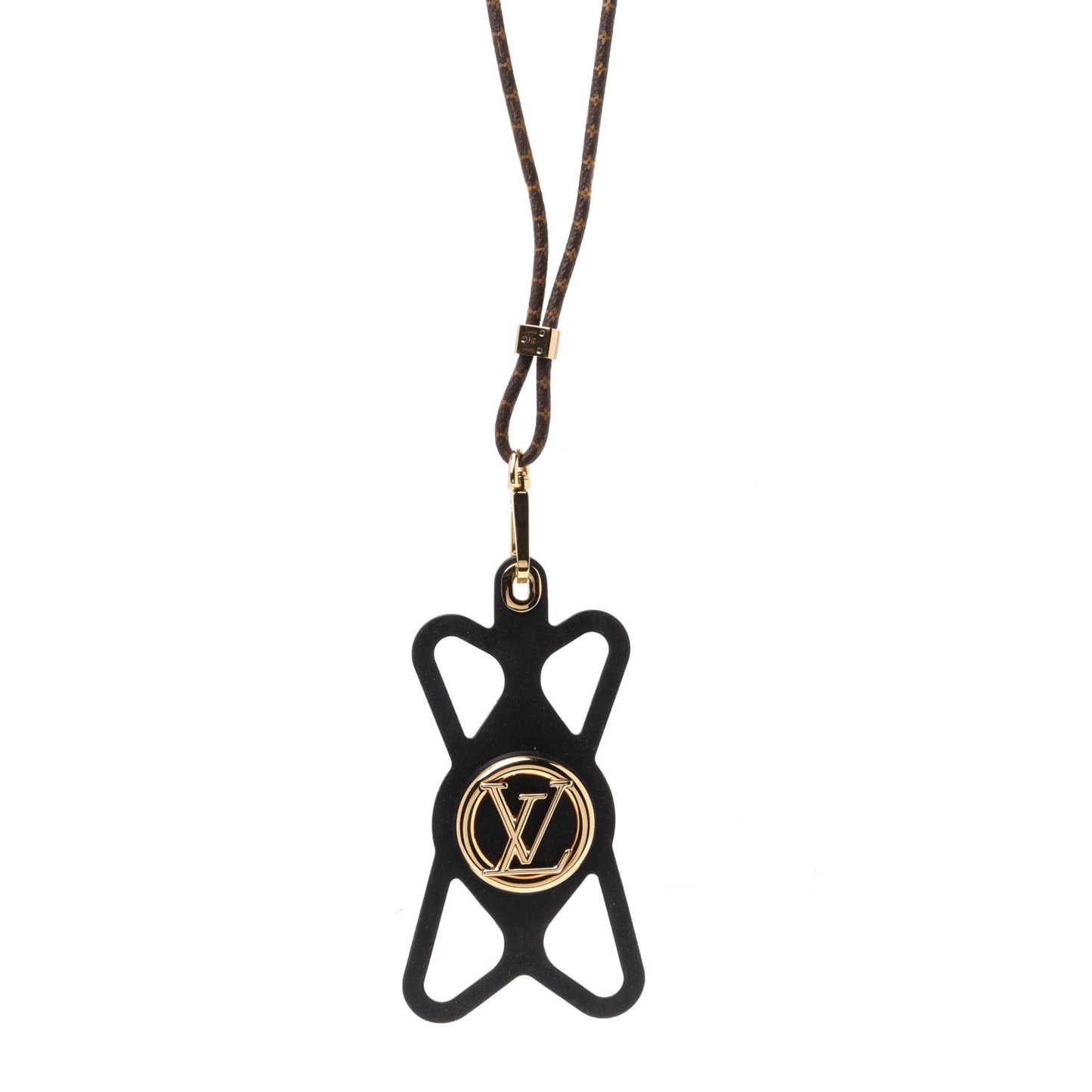Monogram Silicone Louise Phone Holder Black