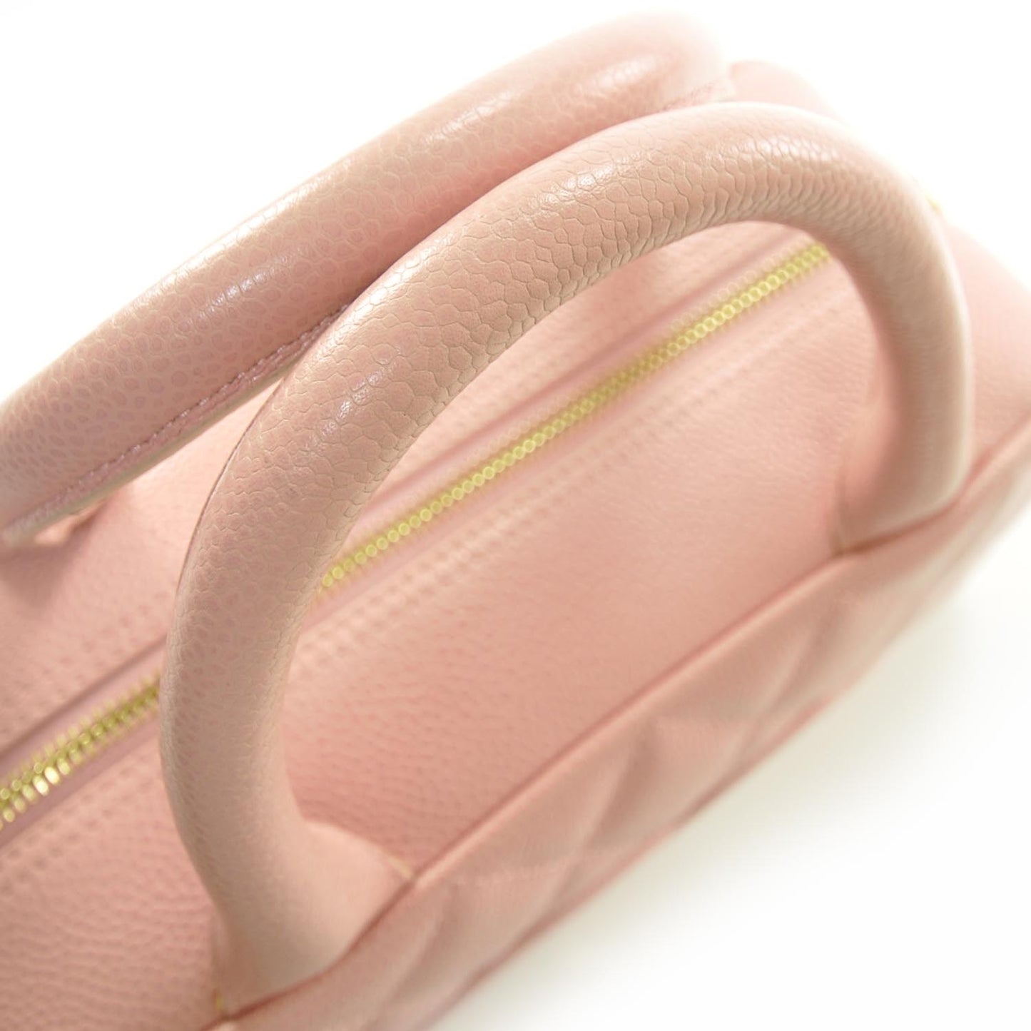 Caviar Quilted Small Bowler Pink