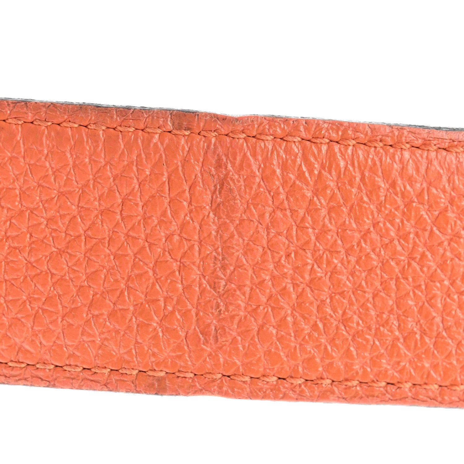 Hermes Box Togo 32mm Strie H Belt 90 36 Chocolate Orange 6 of 7