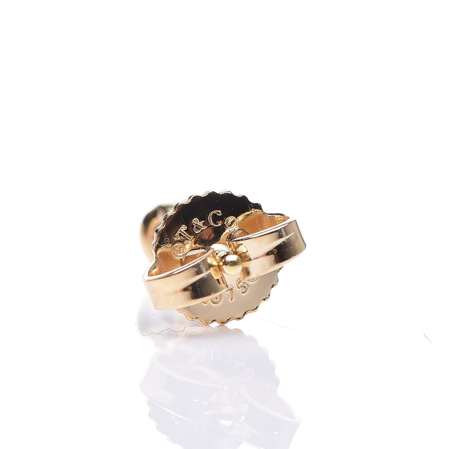 Tiffany 18K Yellow Gold Diamond .10ctw Elsa Peretti Diamonds By The Yard Earrings 4 of 5