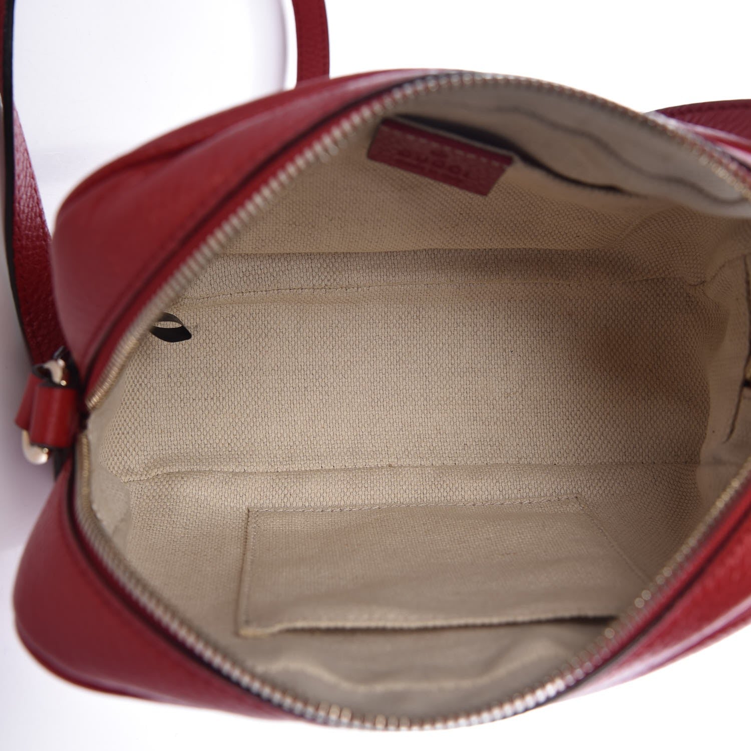 Gucci Pebbled Calfskin Small Soho Disco Bag Tabasco Red 6 of 13