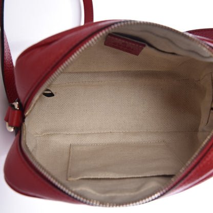 Gucci Pebbled Calfskin Small Soho Disco Bag Tabasco Red 6 of 13