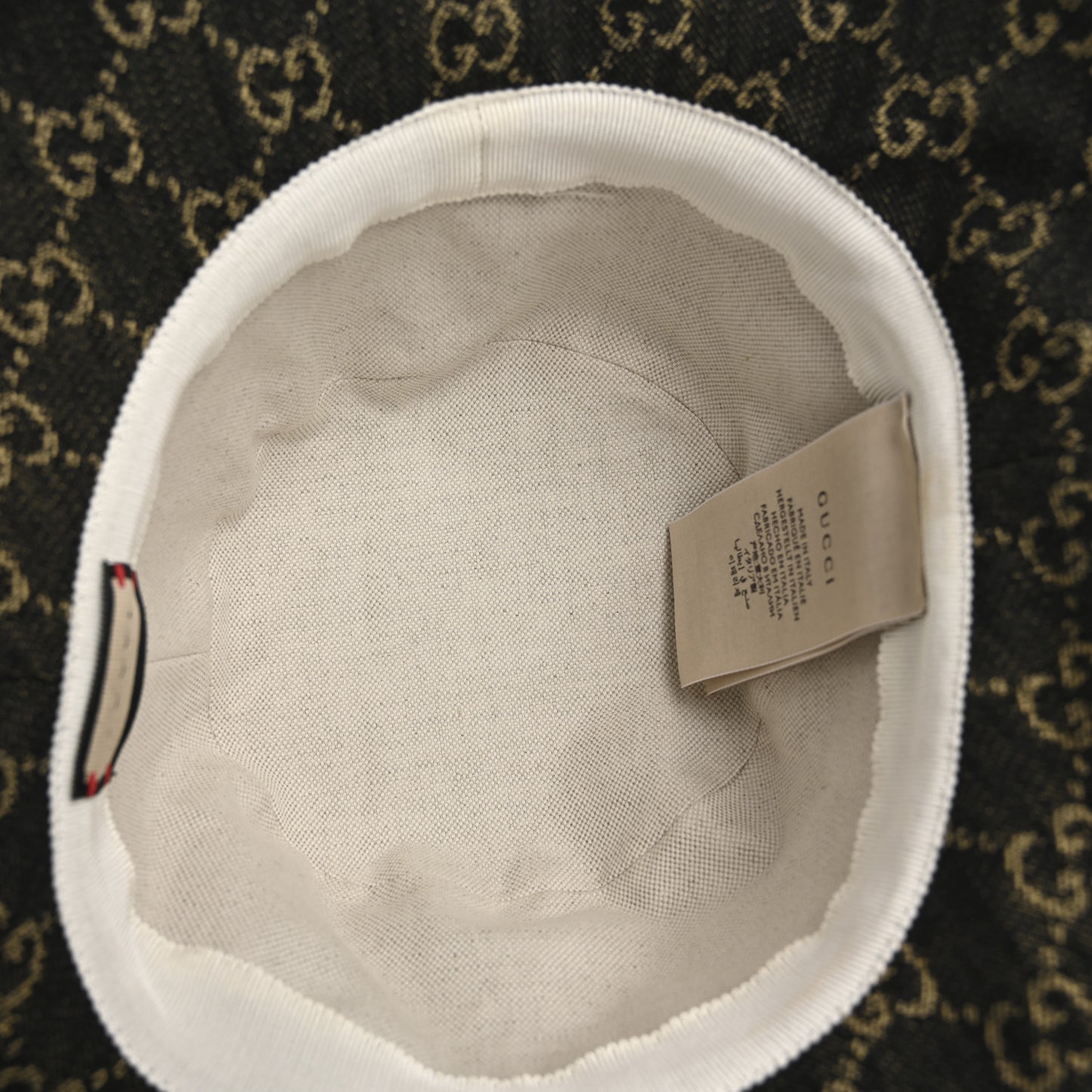 Jacquard Denim GG Monogram Oscar Bucket Hat M Black Ivory