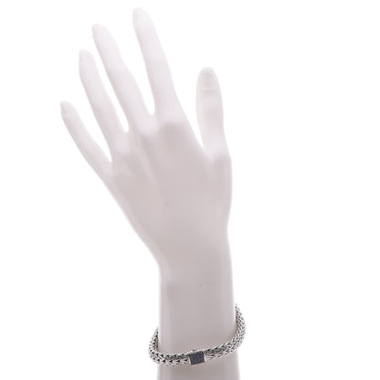 John Hardy Sterling Silver Blue Sapphire 7.5mm Classic Chain Bracelet M 2 of 6