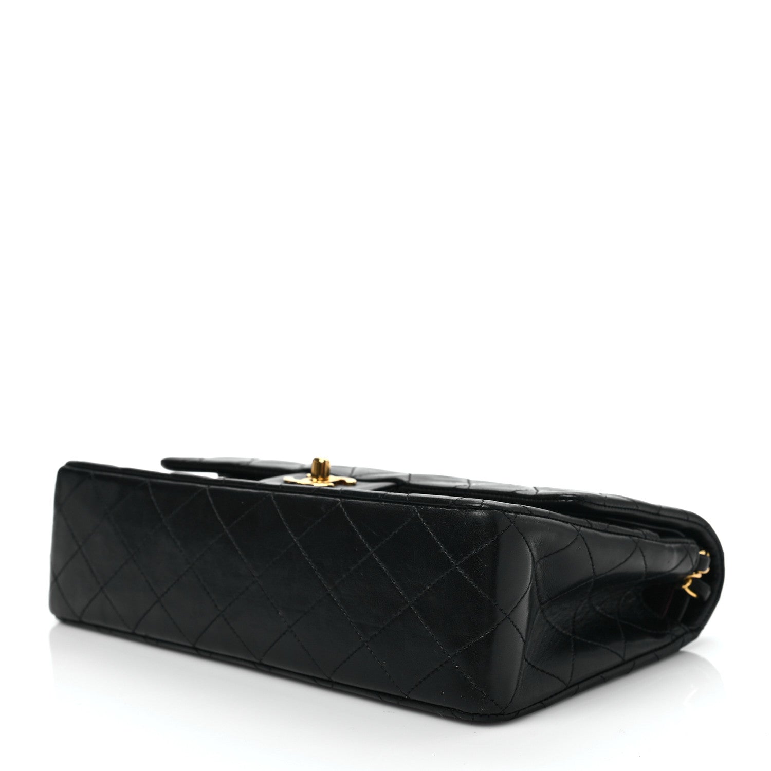 Chanel Lambskin Quilted Medium Double Flap Black 8 of 8