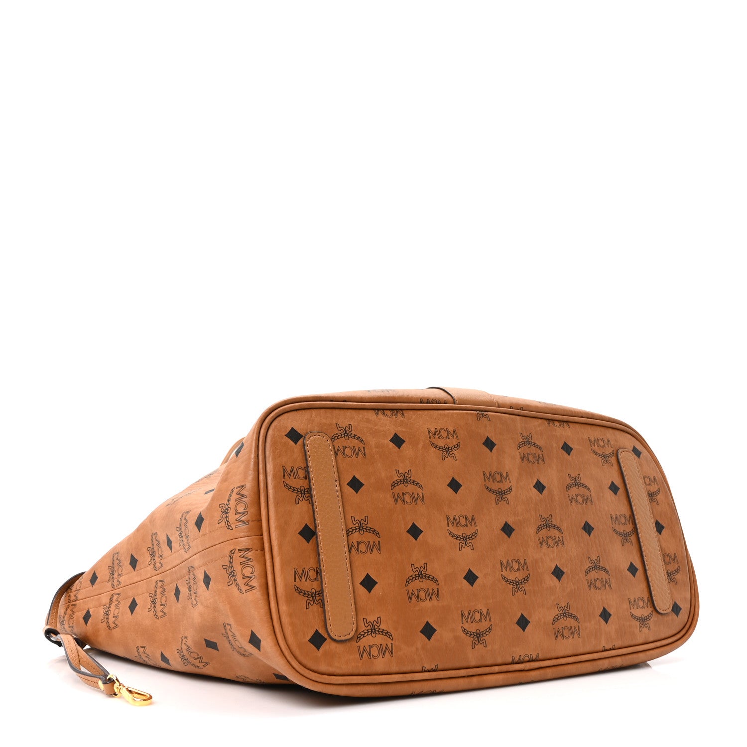 MCM Visetos Medium Liz Reversible Shopper Tote Cognac 1845210