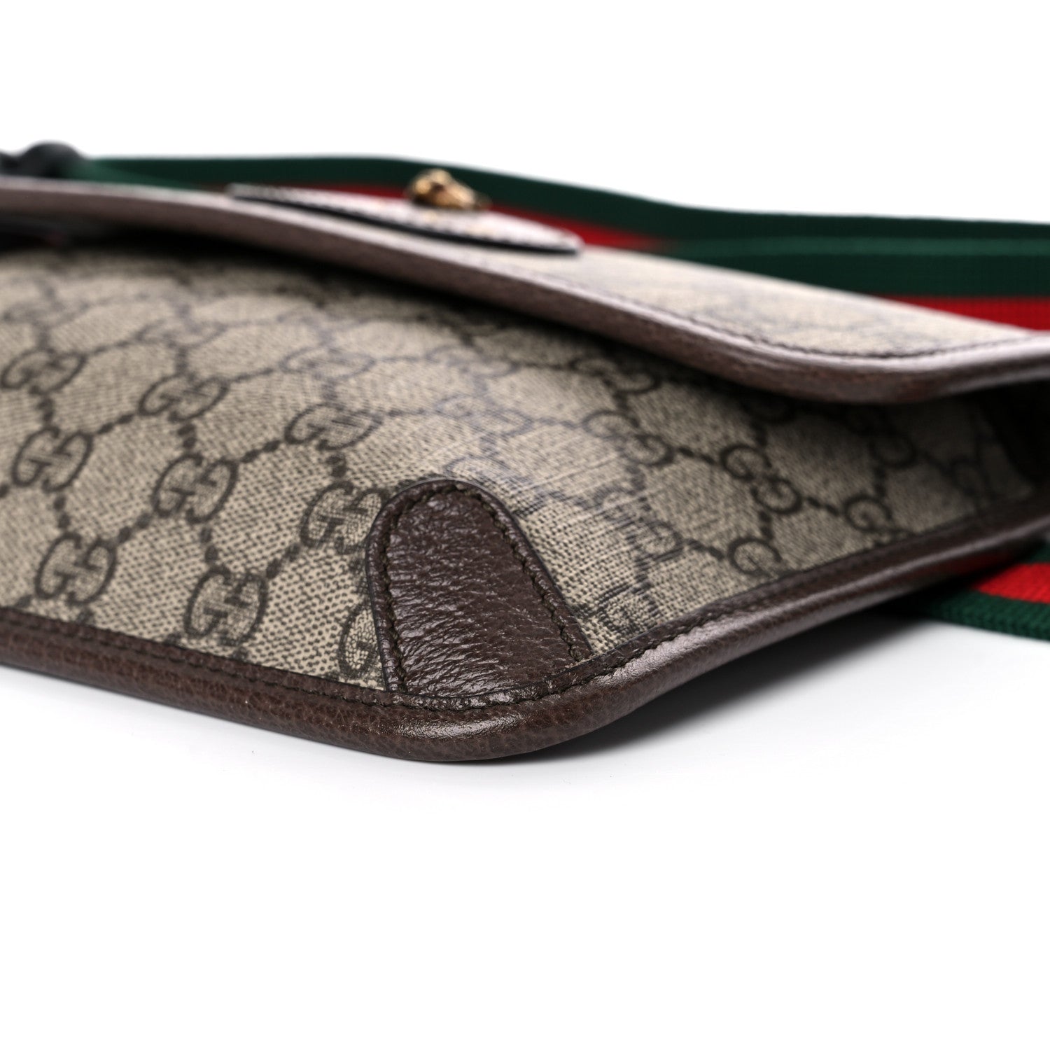 Gucci GG Supreme Monogram Neo Vintage Web Belt Bag Brown 11 of 12