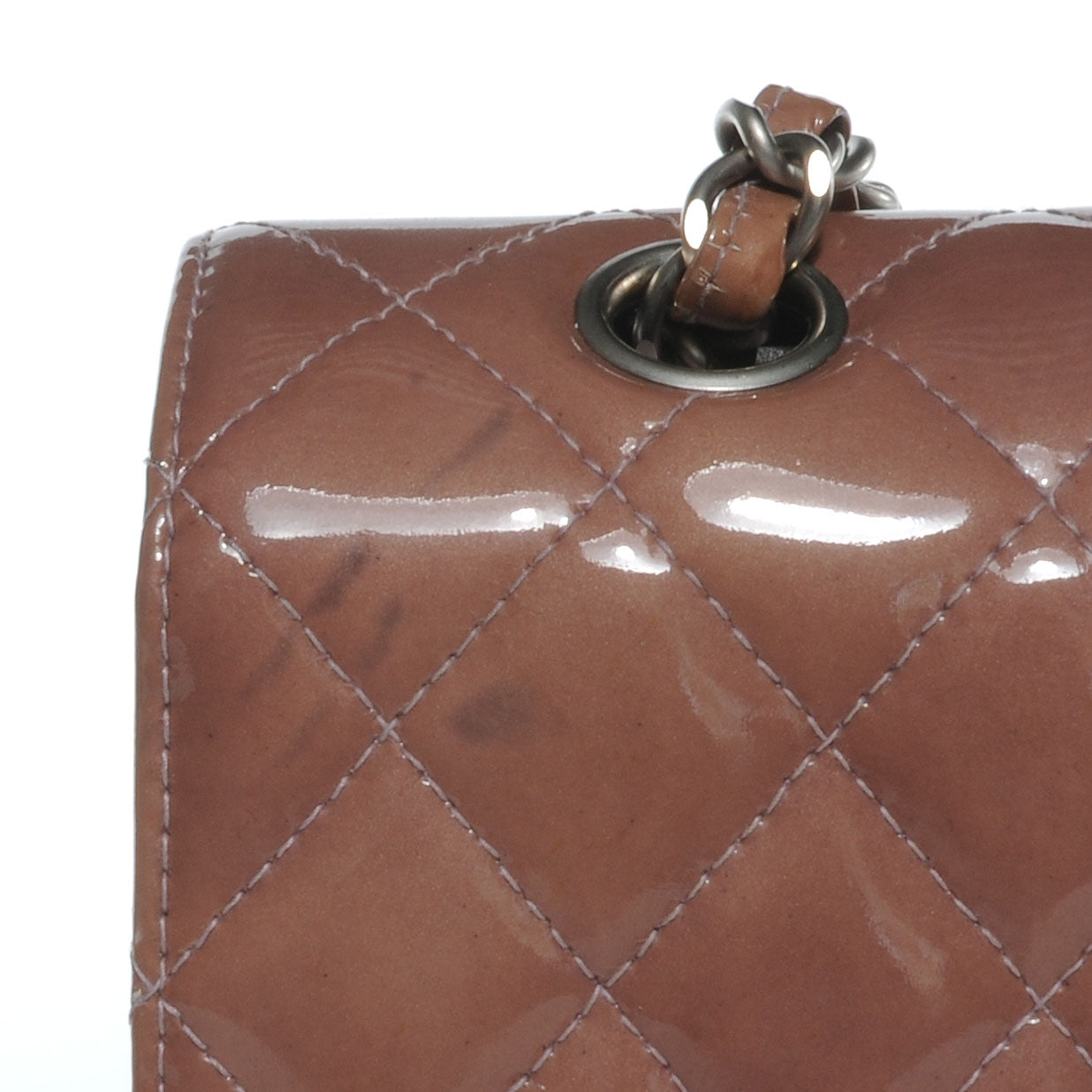 Patent Medium Double Flap Mauve