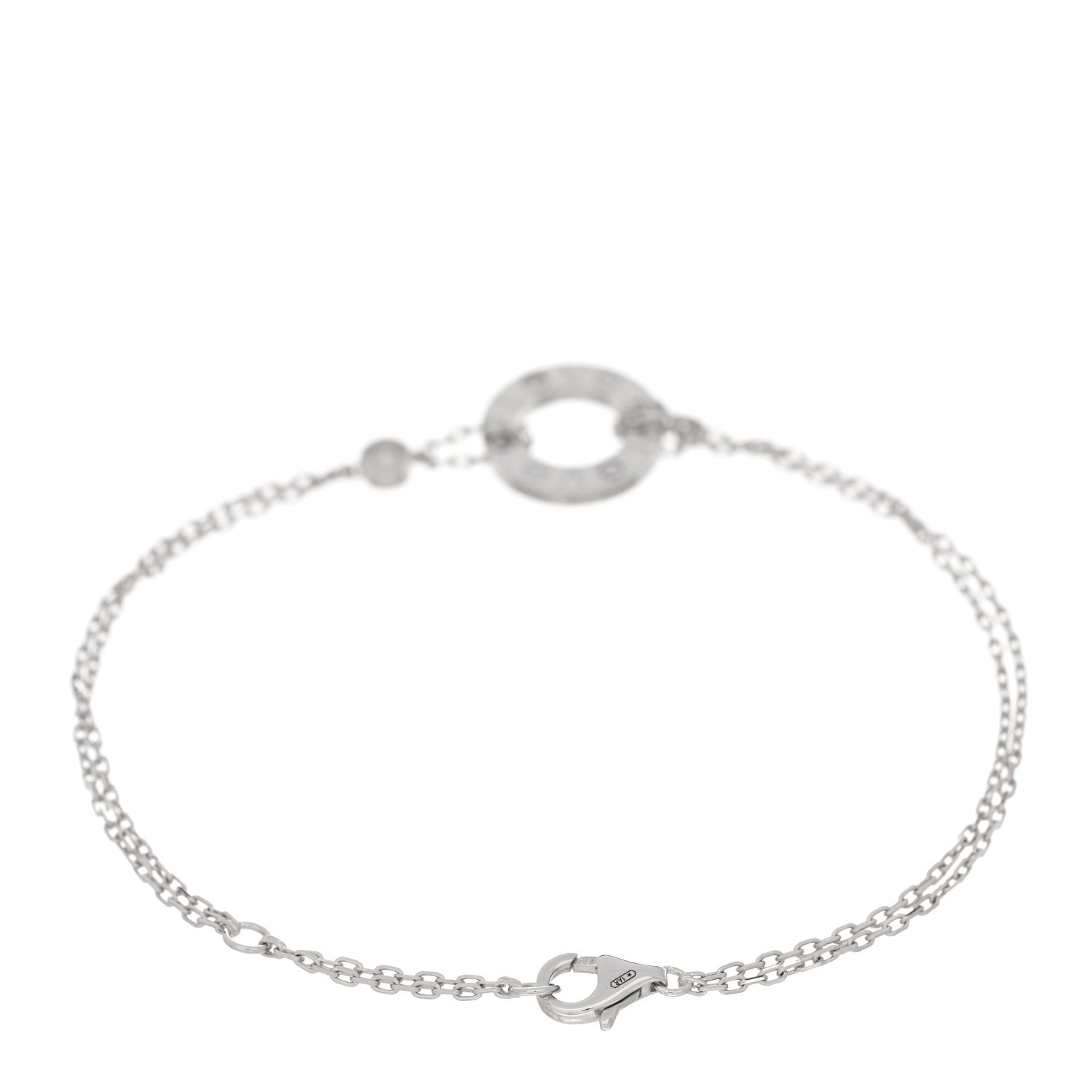 Cartier 18K White Gold Diamond LOVE Bracelet 2 of 4