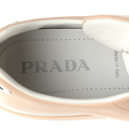 Prada Vitello Soft Logo Low Top Sneakers 40 Beige 7 of 8