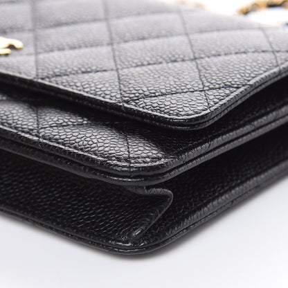 Chanel Caviar Quilted Wallet On Chain WOC Black 10 of 10