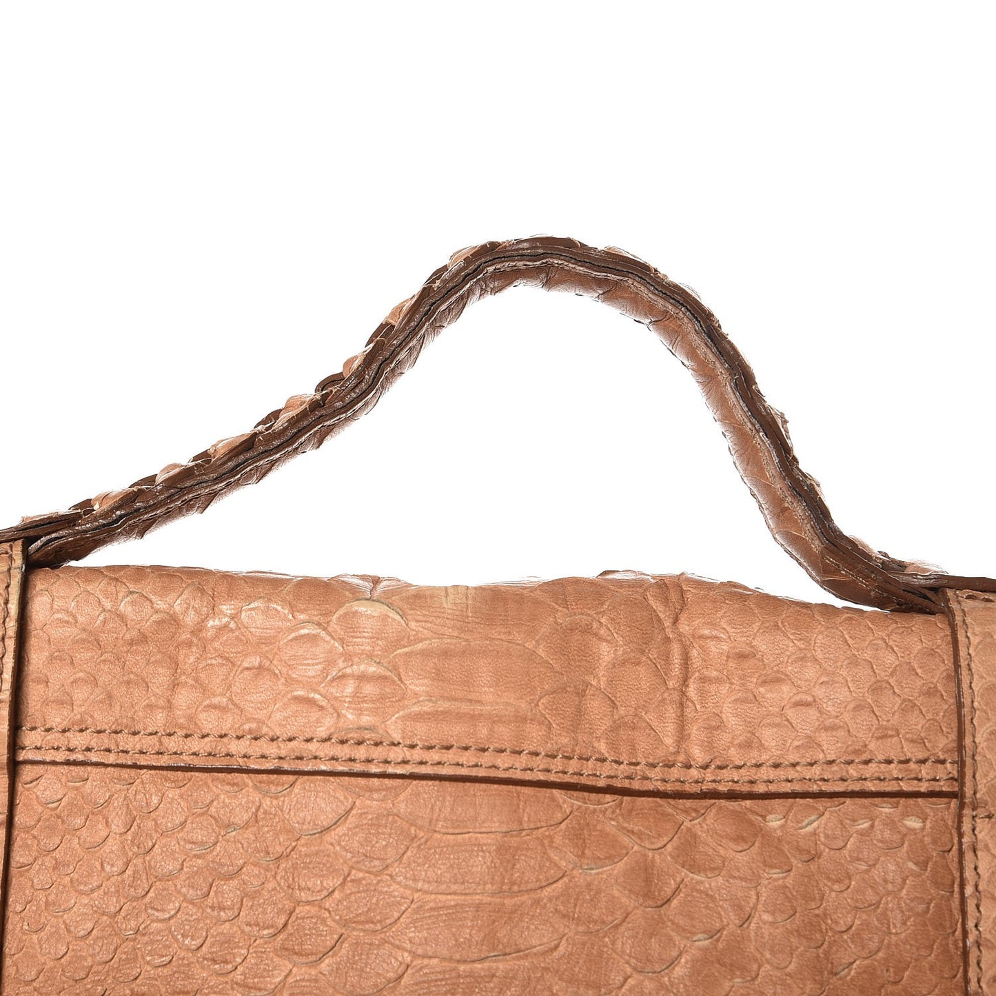Silky Snake Print Oversized Alexa Deer Brown